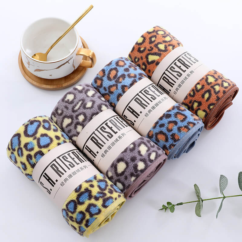 coral fleece face towel