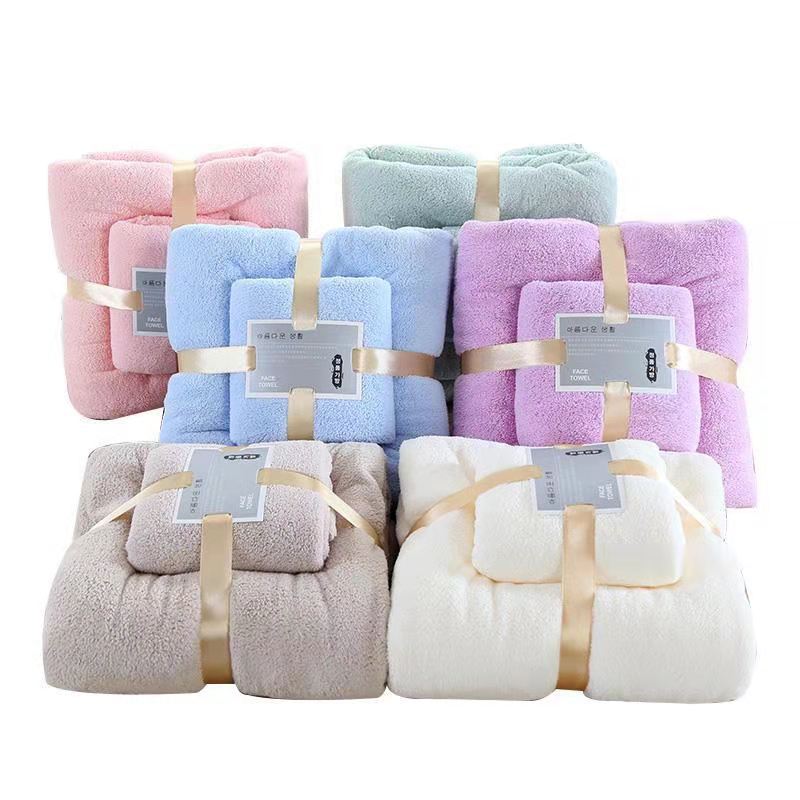 coral fleece towel set