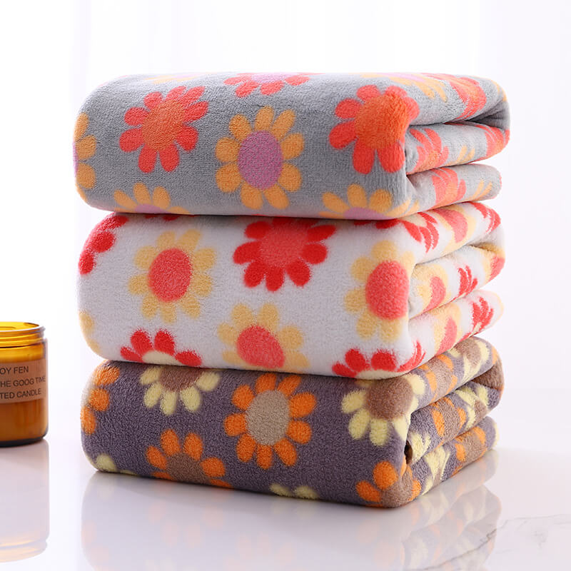 coral fleece towel set